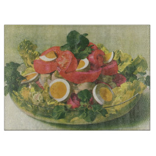 Vintage Food, Organic Mixed Green Mesclun Salad Cutting Board