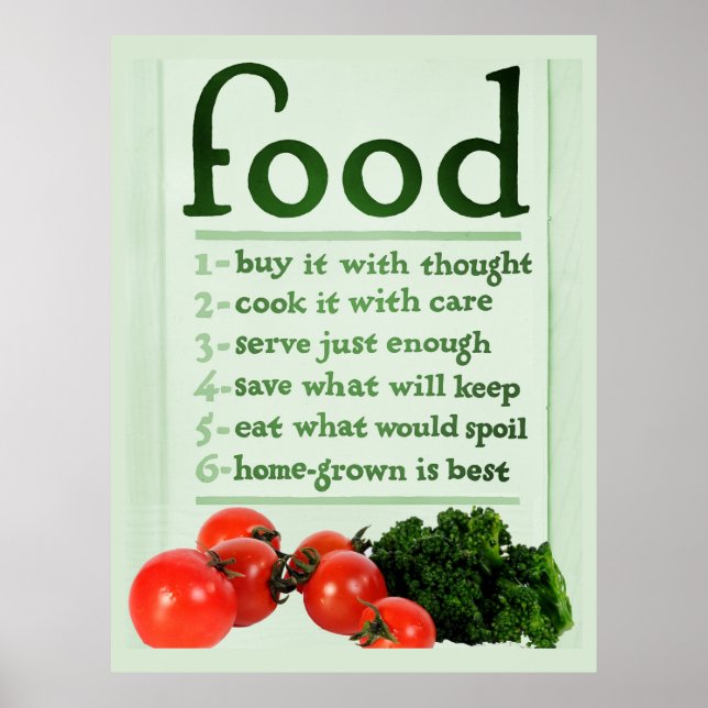 Vintage Food Poster (Front)