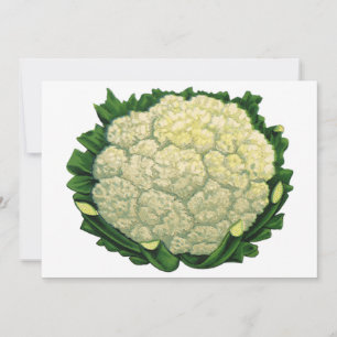 Vintage Food Vegetables Veggies Cauliflower