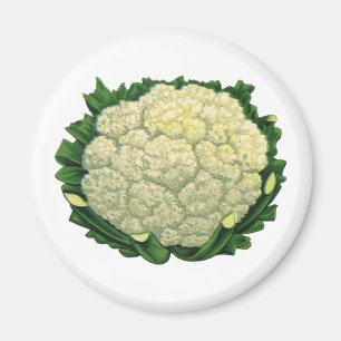 Vintage Food Vegetables Veggies Cauliflower Magnet