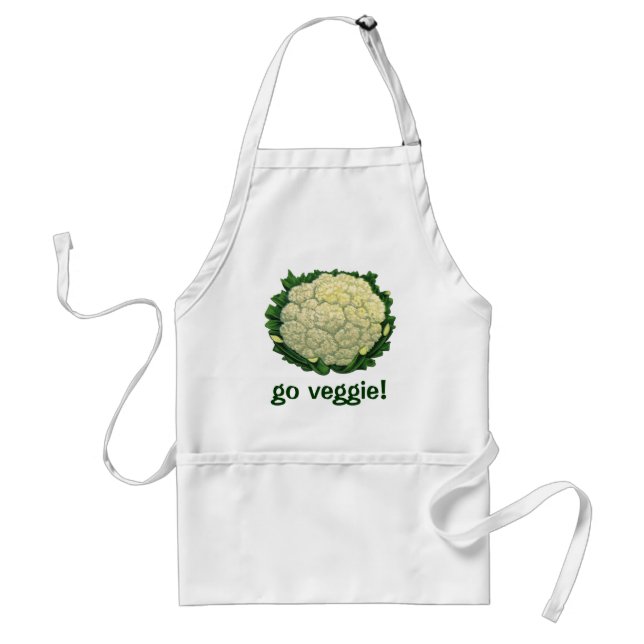 Vintage Food Vegetables Veggies Cauliflower Standard Apron (Front)