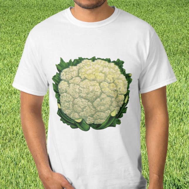 Vintage Food Vegetables Veggies Cauliflower T-Shirt (Creator Uploaded)