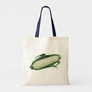 Vintage Food Vegetables White Corn on the Cob Tote Bag