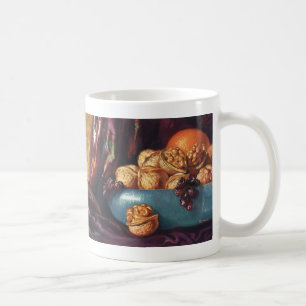 Vintage Food, Walnuts and Fruit in a Blue Bowl Coffee Mug