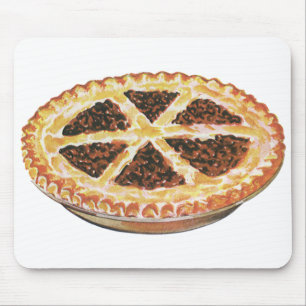 Vintage Foods Dessert, Fresh Baked Pecan Pie Mouse Mat