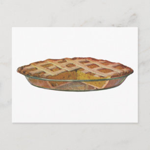 Vintage Foods, Dessert, Thanksgiving Pumpkin Pie Holiday Postcard