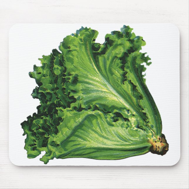 Vintage Foods, Green Leaf Lettuce Vegetables Mouse Mat (Front)