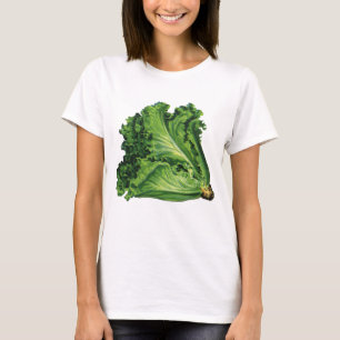 Vintage Foods, Green Leaf Lettuce Vegetables T-Shirt