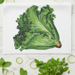 Vintage Foods, Green Leaf Lettuce Vegetables Tea Towel
