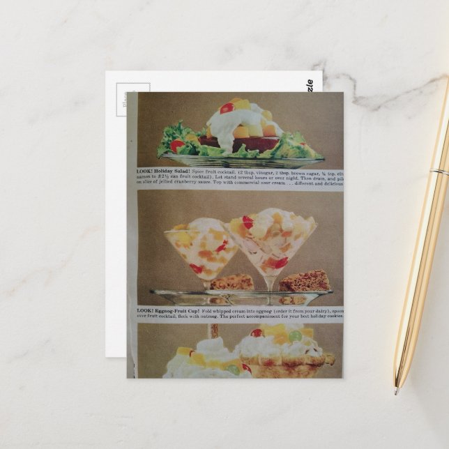 Vintage Foods Postcard (Front/Back In Situ)