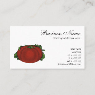 Vintage Foods, Ripe Tomato, Vegetables and Fruits Business Card