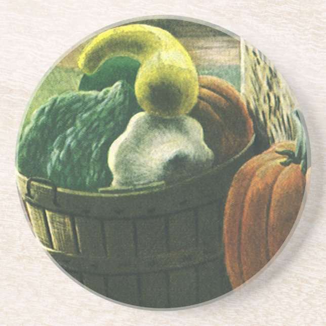 Vintage Foods, Winter Squash, Pumpkin and Apples Coaster (Front)