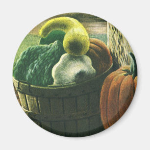 Vintage Foods, Winter Squash, Pumpkin and Apples Magnet