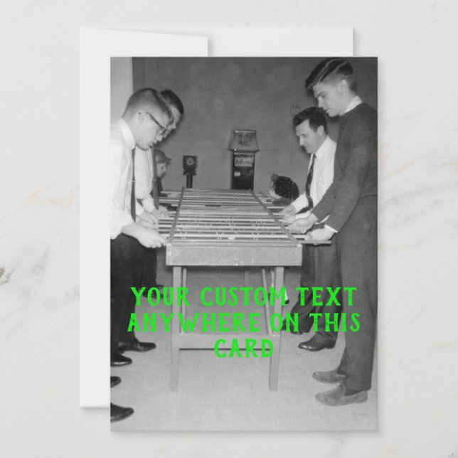 VINTAGE FOOSBALL FUZBOLL PHOTO table FOOTBALL Invitation (Front)