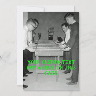 VINTAGE FOOSBALL FUZBOLL PHOTO table FOOTBALL Invitation