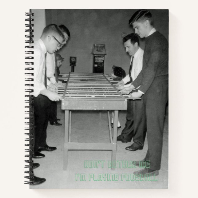 VINTAGE FOOSBALL FUZBOLL PHOTO table FOOTBALL Notebook (Front)
