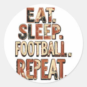Vintage Football Fan Design Retro Soccer Graphic Classic Round Sticker