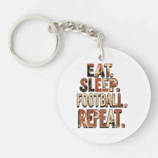 Vintage Football Fan Design | Retro Soccer Graphic Key Ring