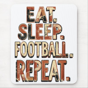 Vintage Football Fan Design Retro Soccer Graphic Mouse Mat