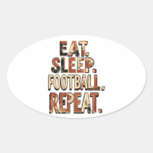 Vintage Football Fan Design Retro Soccer Graphic Oval Sticker