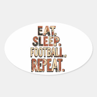 Vintage Football Fan Design | Retro Soccer Graphic Oval Sticker