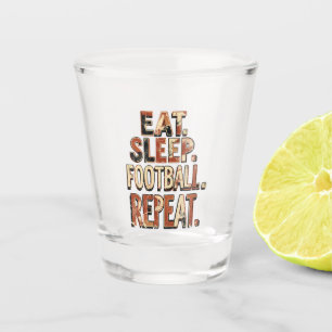 Vintage Football Fan Design Retro Soccer Graphic Shot Glass