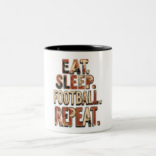 Vintage Football Fan Design Retro Soccer Graphic Two-Tone Coffee Mug