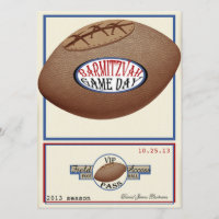 Vintage Football Field Pass Bar Mitzvah