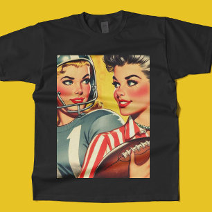 Vintage Football Girls T-Shirt