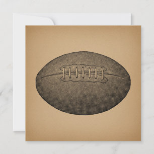 Vintage Football Illustrated Antique Sports Art Card