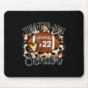 Vintage Football Jersey Number 22 That's My Senior Mouse Mat