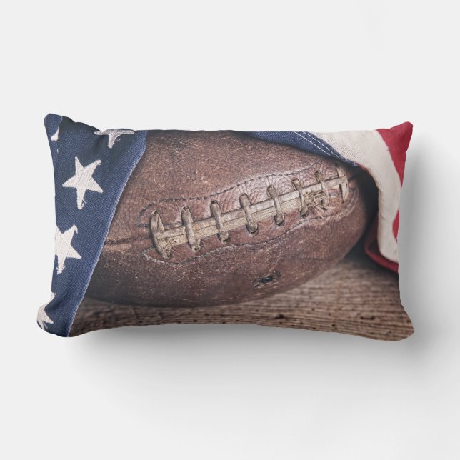 Vintage Football Lumbar Cushion (Front)