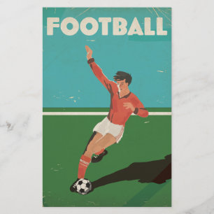 Vintage Football Poster Stationery