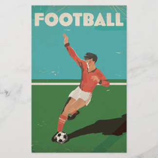 Vintage Football Poster Stationery