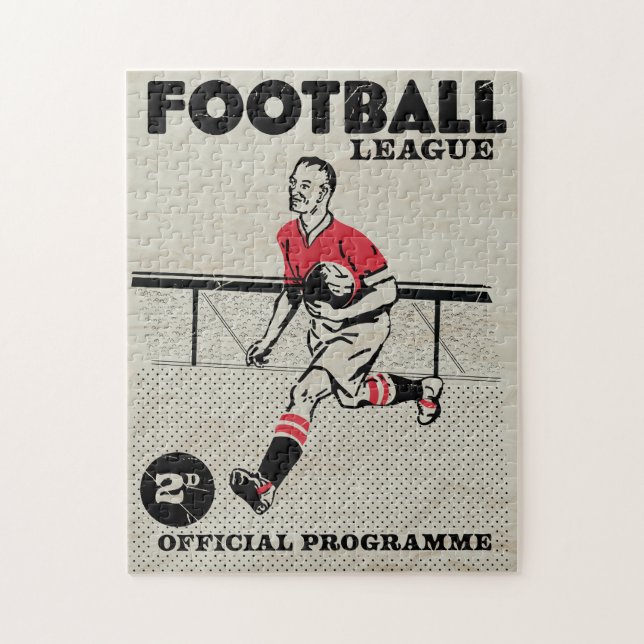 Vintage Football programme Jigsaw Puzzle (Vertical)