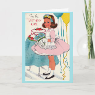 Vintage - For the Birthday Girl, Card