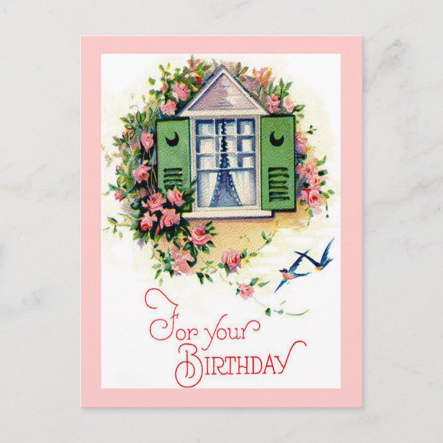 Vintage For Your Birthday Card (Front)