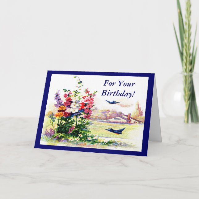 Vintage For Your Birthday Card (Front)