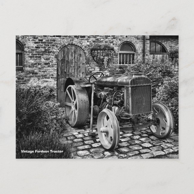 Vintage Fordson Tractor Postcard (Front)