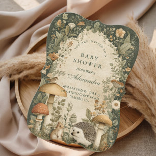 Vintage Forest Animals Baby Shower Invitation