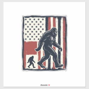 Vintage Forest Creature Flag Vector Shirt Design_1