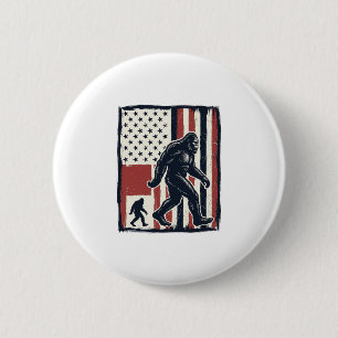 Vintage Forest Creature Flag Vector Shirt Design_1 6 Cm Round Badge
