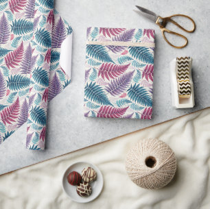 Vintage Forest Ferns Botanical Print Wrapping Paper