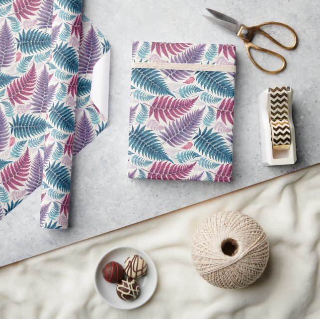 Vintage Forest Ferns Botanical Print Wrapping Paper (Crafts)