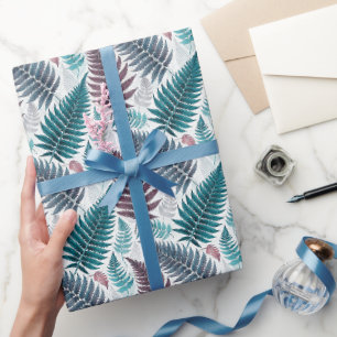 Vintage Forest Ferns Botanical Print Wrapping Paper