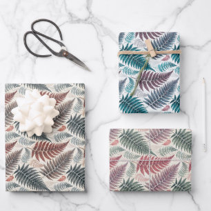 Vintage Forest Ferns Botanical Print Wrapping Paper Sheet