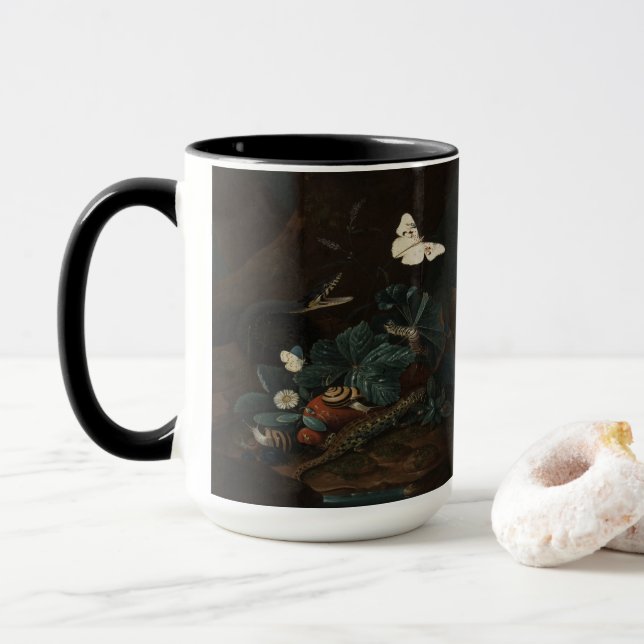 Vintage Forest Floor Still Life Mug (With Donut)