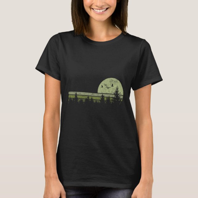 Vintage Forest Nature Trees Hiking Outdoor Wildlif T-Shirt (Front)