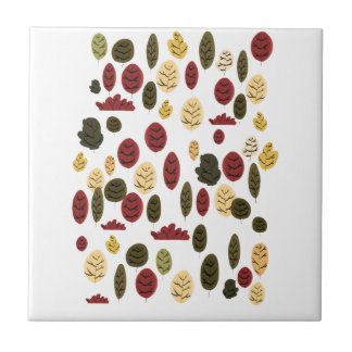 Vintage forest pattern tile