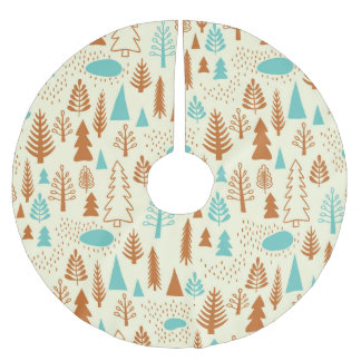 Vintage Forest: Timeless Natural Pattern. Brushed Polyester Tree Skirt